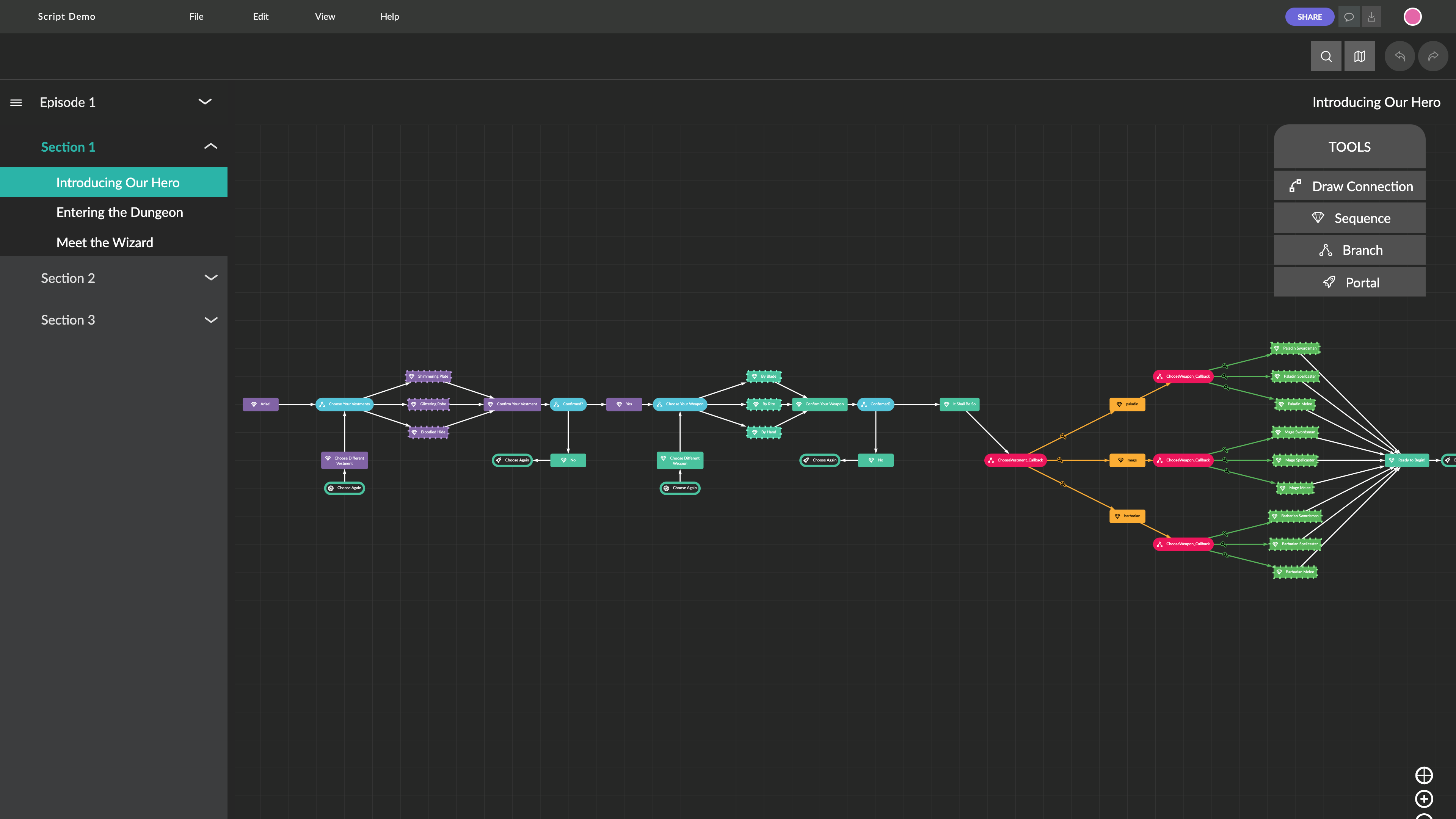 Story Map - Basic Shot